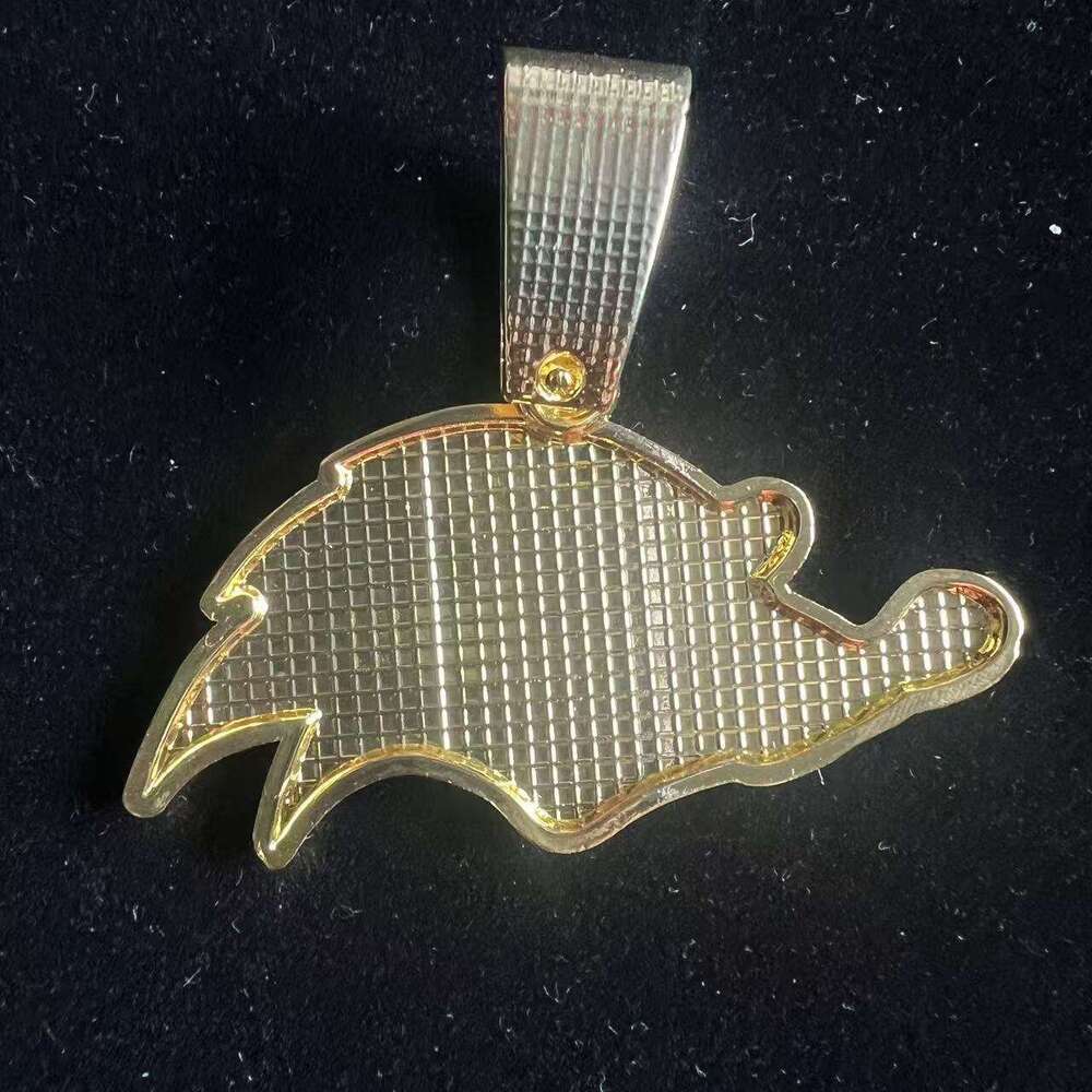 Hot Selling Dia-Encrusted Oil Drop Platypus Pendant Hip-Hop Trend Alloy Cuban Chain Fashion Creative Necklace