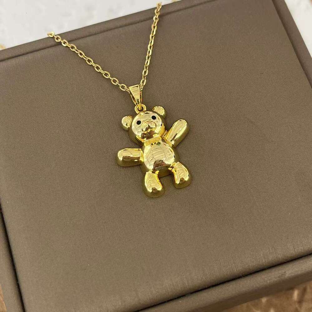 Hot-Selling Bear Pendant Fashionable Personality Simple Collarbone Creative Necklace Bdd