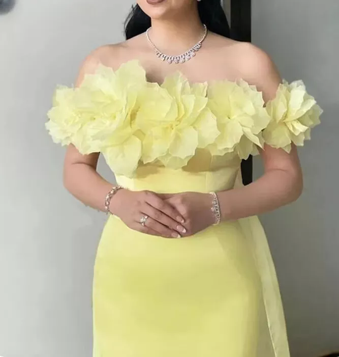 Aso Ebi Orange Tulle Prom Dresses One Shoulder Charming Women Plus Size Second Reception Party Gowns Sweep Train Elegant Long A Line Formal Evening Dr