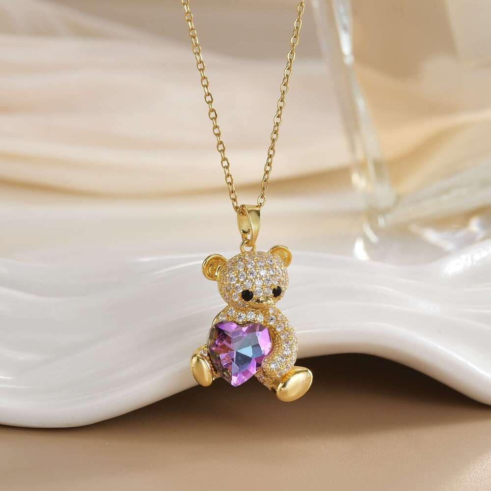 Titanium Steel Non-Fading Necklace For Women, High-End Bear Fashion, Light Versatile Jewelry, Collarbone Chain, Yiwu 5Cf