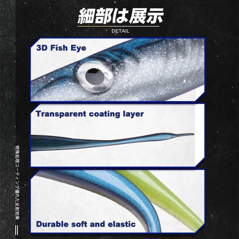 D1 Crazy Slug Hot Soft 130mm 6pcs/bag Artificial Bait Silicone Worms Shad Eel Seabass Needfish 2020 Fishing TackLE Z250717