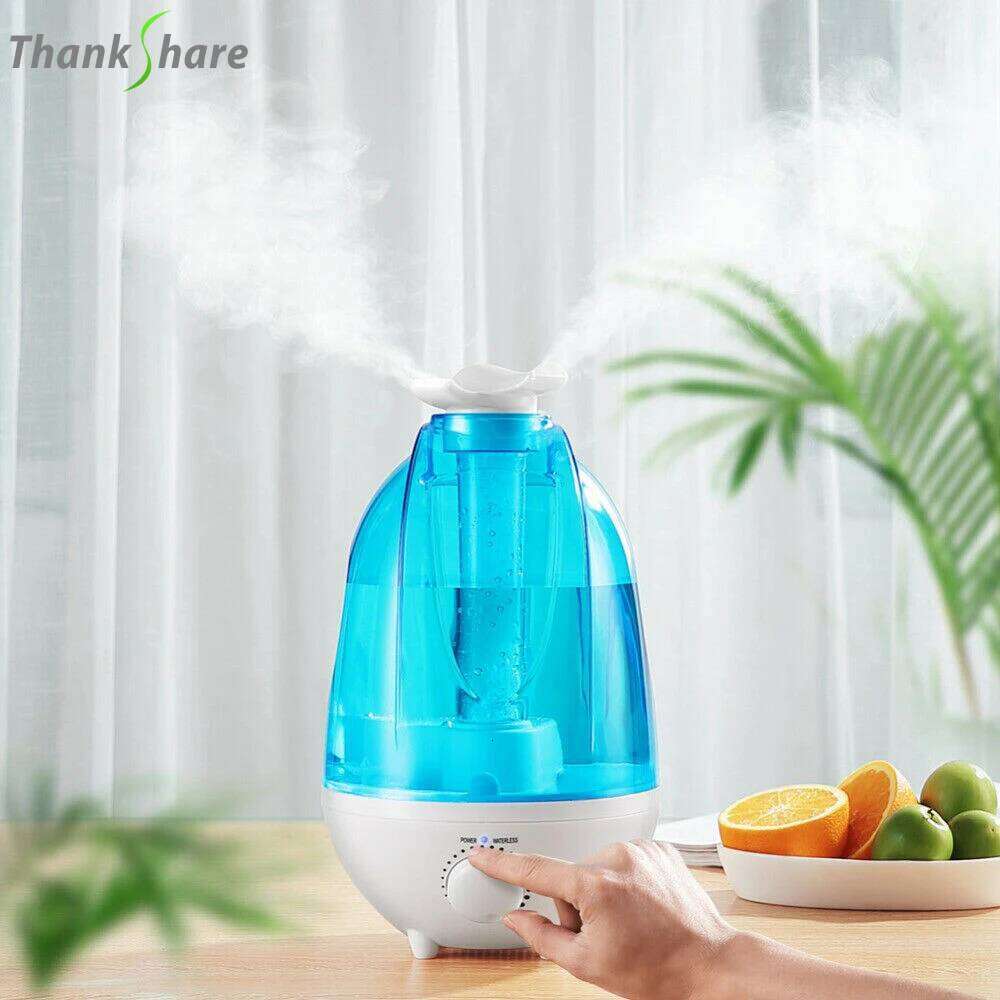 4000ML Ultrasonic Air Humidifier Double Sprayers Big Volume Fog Mist Maker Essential Oil Diffuser For Home Office Baby Room