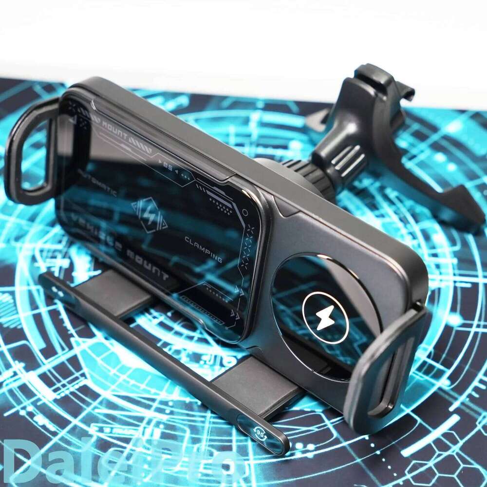 Foldable Car Wireless Charging Mount Universal Phone Holder Intelligent Induction Electric Rotation Charger
