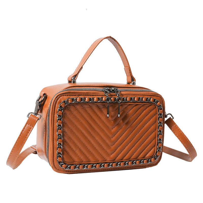 Women's Braided Shoulder Crossbody Embroidered Thread Chain Handheld Small Square Bag