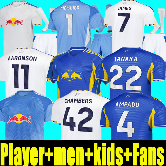 25 26 LEEDS UNITEDSS JAMES AMPADU Llorente Soccer Jerseys Adams PIROE AARONSON HARRISON JOSEPH leeds utd Football Shirt 25-26 Men Kids GEORGINIO