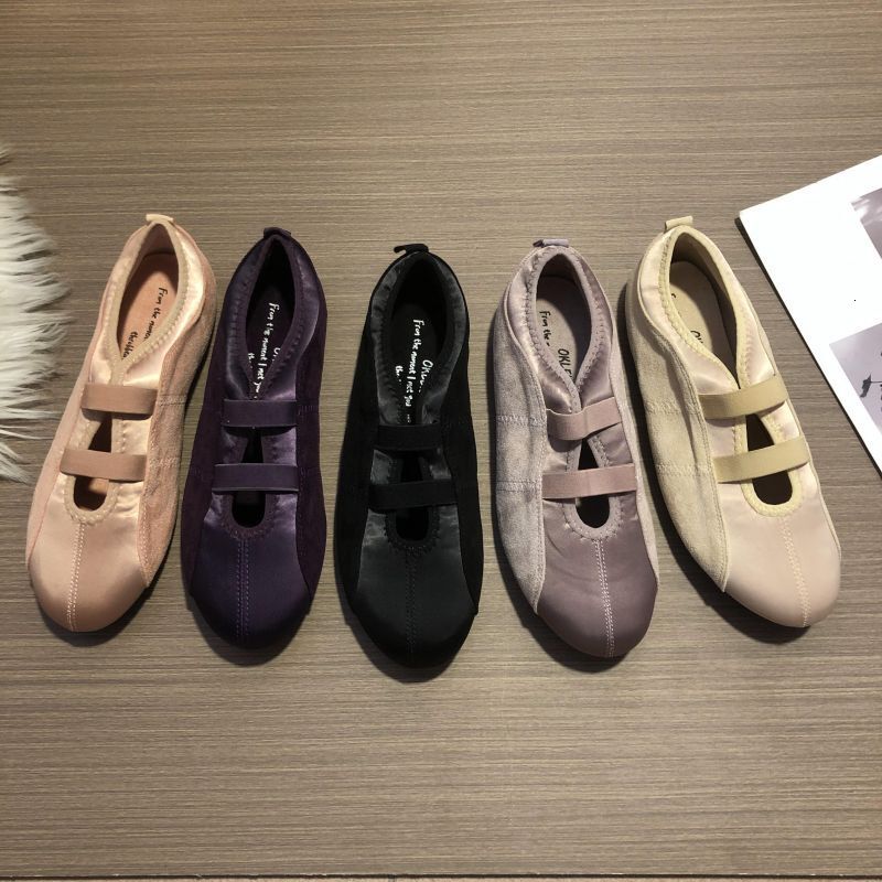 2025 Spring New Round Toe Satin Gentle Evening Breeze Mary Jane Shoes Shallow Soft Sole Ballet Flats for Women ddmysaturn