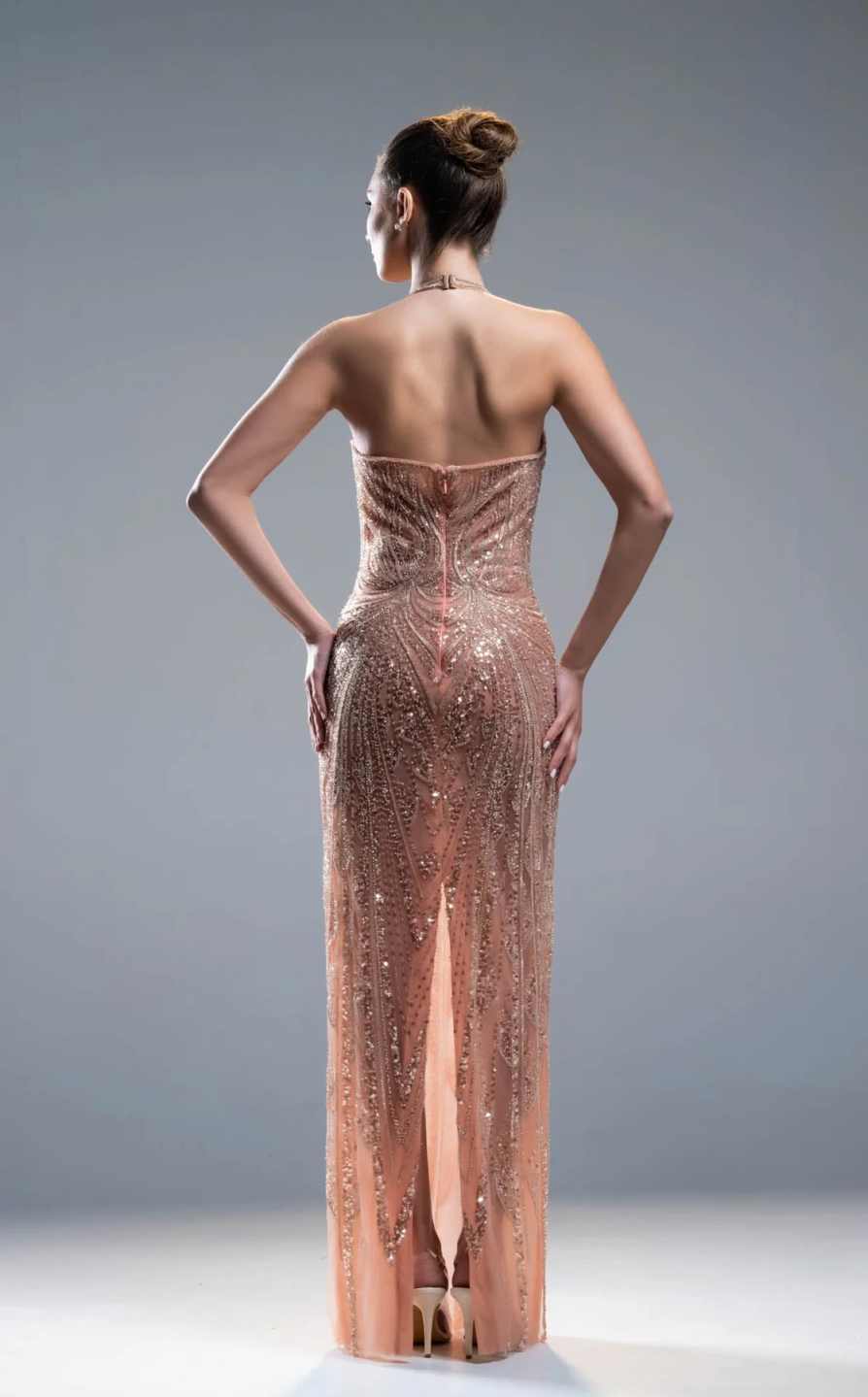 Magnificent Evening Party Dresses Halter Zipper Sequins Special Occasion Slim Ceremonial Dresses Customized