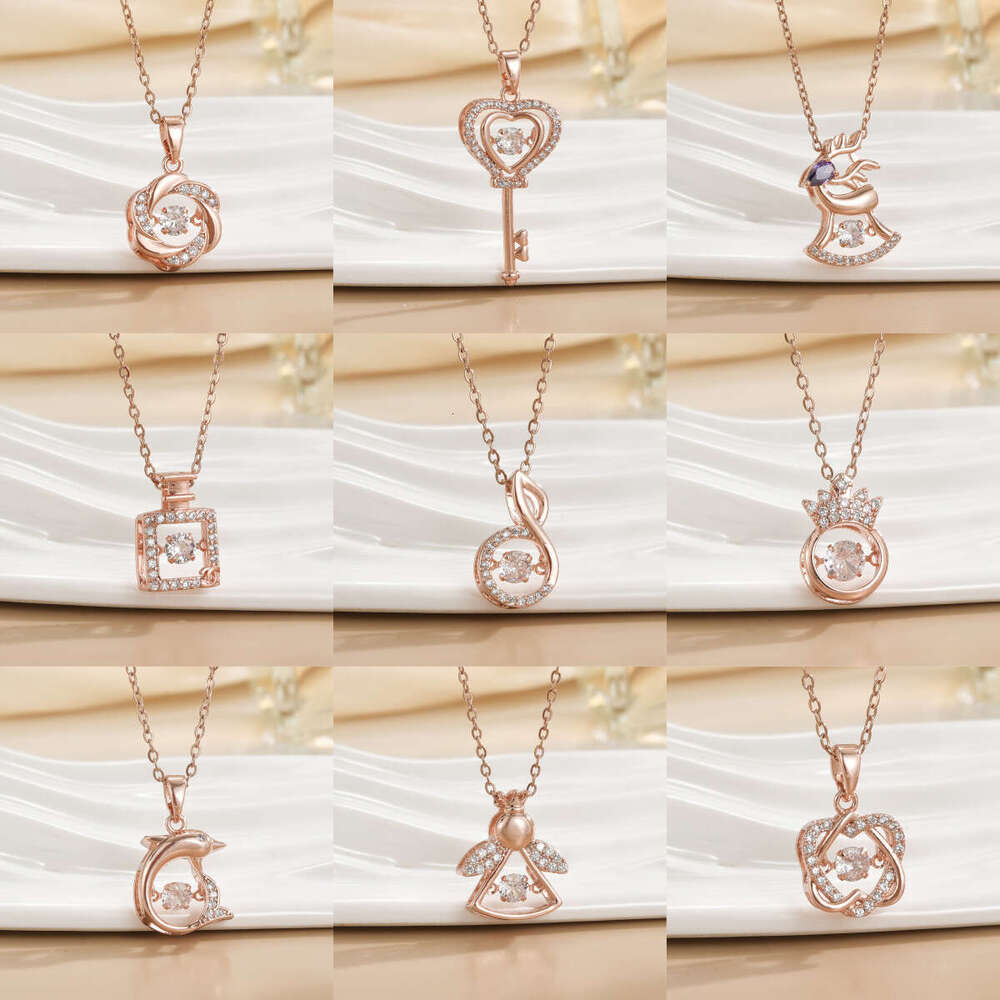 Titanium Steel Non-Fading Smart Necklace For Women, Elegant And Simple Lucky Clover Collarbone Chain, Unique Design Sense Neck Chain Jewelry 0F3