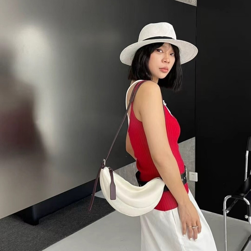 Korean Women's Armpit Bag Handbag Free Shipping Designer Luxury 2025 New Fashion Crescent Bag Casual Shoulder Crossbody Bag Shopping Bag