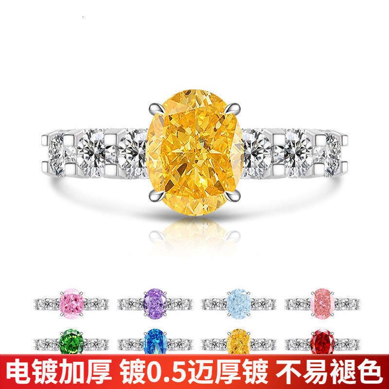 Full Ice Flower Cut Queen Fashionable Luxurious Sparkling High Carbon Diamond Para Lachina Adjustable Open Ring 878
