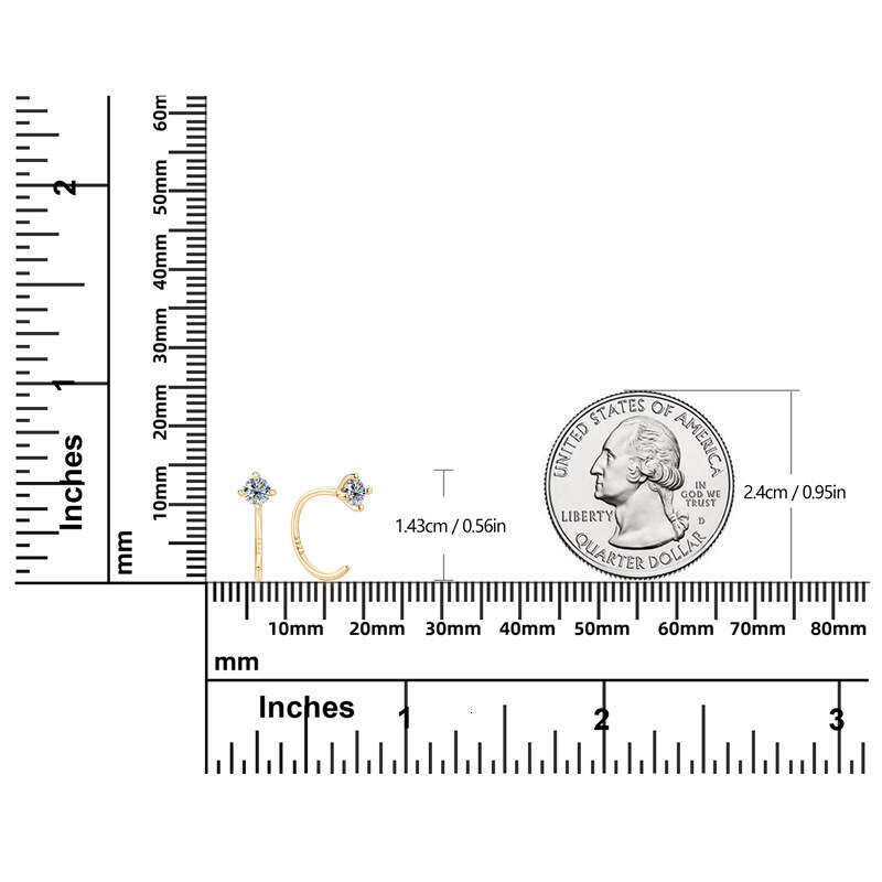 Internet Celebrity Fashion Simple D Color Moissanite Four-Prong Earrings For Women, Elegant Niche Versatile Pure Sier Ear Bone Stud Jewelry 222