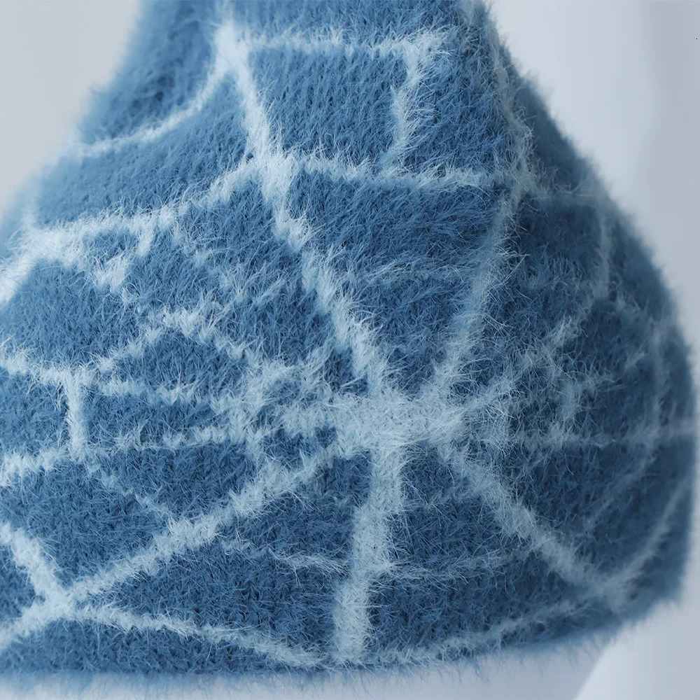 2024 Goth Spider Web Jacquard Beanie Caps Y2K Knitted Warm Hip Hop Unisex Elastic Knit Hat Skull Cap For Women Men 250717