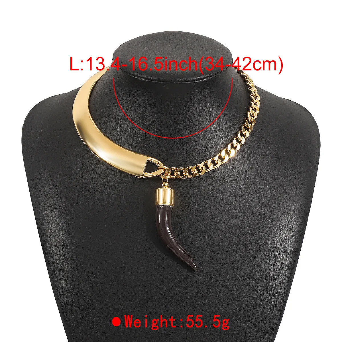 Fashion Cool Exaggerated Vintage Hip Hop Punk Personality Metal Necklace for Girls 250716