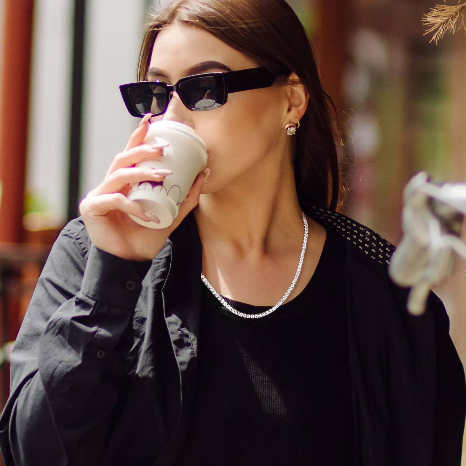 Luxury Men Women Hip Hop Iced Out 925 Sterling Silver Fine Jewelry 3MM 4MM 5MM VVS Moissanite Lab Diamond Tennis Chain Necklace