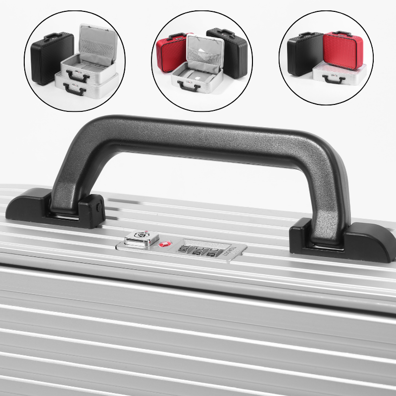 Aluminum Alloy Lightweight Suitcase with Thickened Shell - Portable Storage Box for Tools