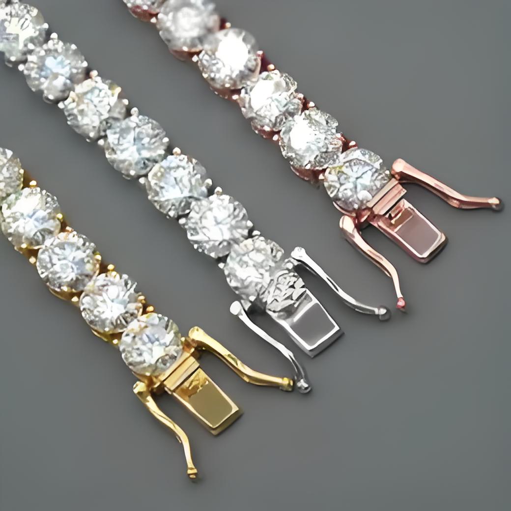 Factory spot Europe and the United States hot sale 6.5mm sier inlaid moissanite hip hop single tennis chain Free shipping Free shipping