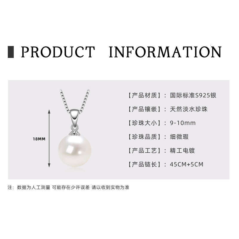 Fashion Small Light Bulb Necklace S Pure Sier Simple Versatile Single Freshwater Pearl Pendant Valentine's Day Qixi Festival Gift 6B5