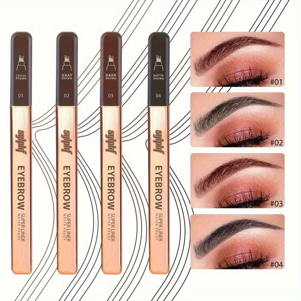 Four-pronged eyebrow pencil claw eyebrow pencil liquid eyebrow pencil waterproof and long-lasting non-smudging 250712