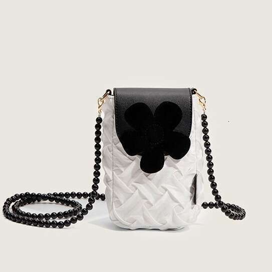 Spring Summer Women 2025 New Stylish Fresh Pleated Phone Fashion Shoulder Strap Crossbody Lipstick Bag