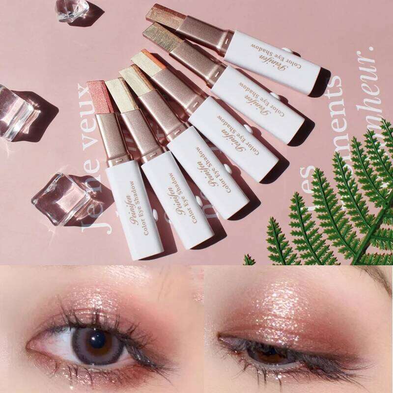 2 in 1 Pearly Glitter Highlighter Eyeshadow Stick Waterproof Long Lasting Shimmer Eye Shadow Eyeliner Lazy Beauty Eyes Make Up X25071