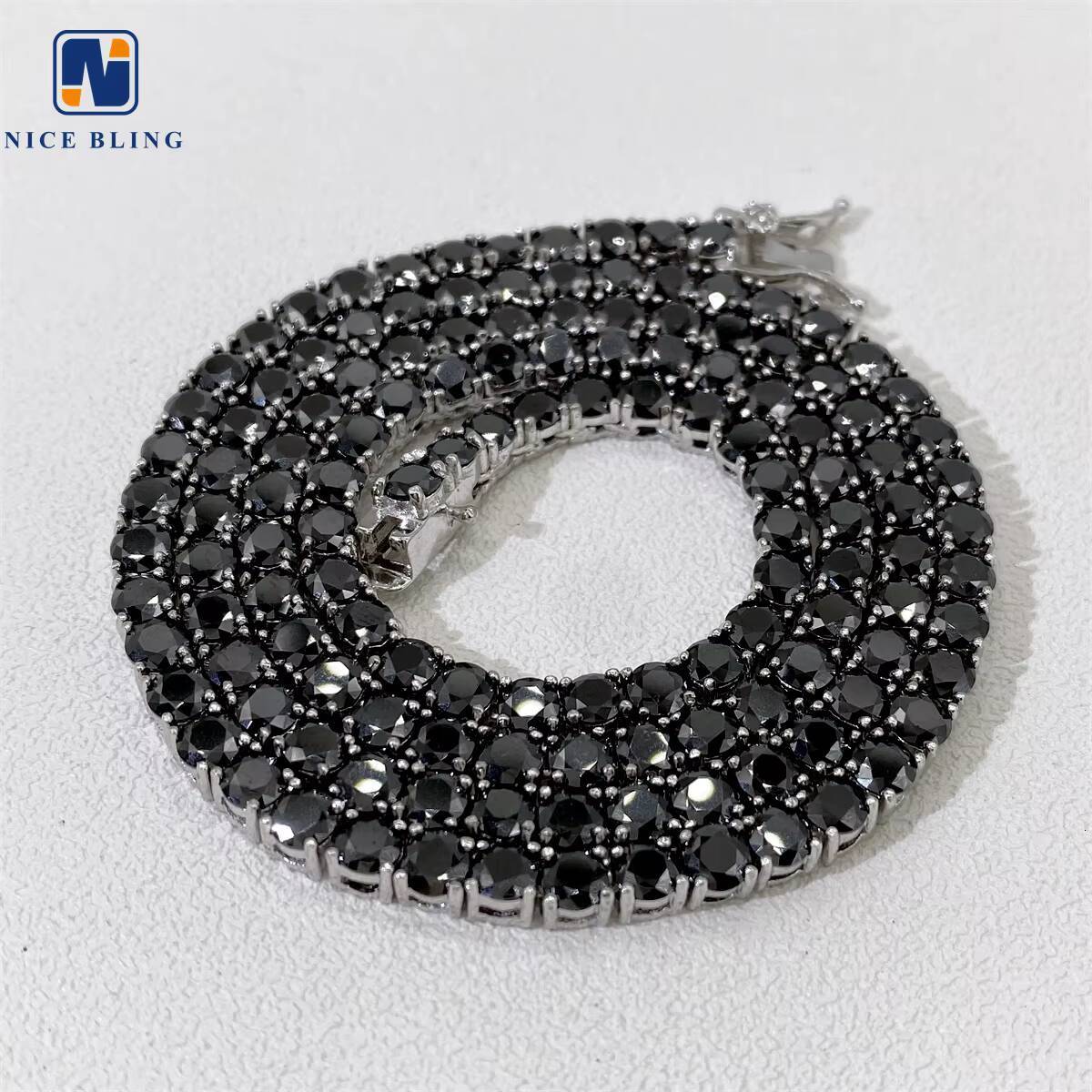 Tennis Chain Bling HipHop Jewelry Iced Out VVSmoissanite Diamond 4mm Tennis Necklace Jewelry Set for Men Women