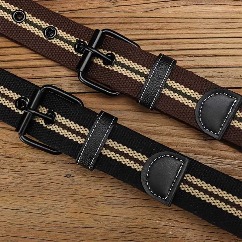 Mens Canvas Belt Casual Retro Womens Belt Outdoor Sports Belt With Jeans Belt Breathable Lightweight Eyelet Belt For Men Women W250717