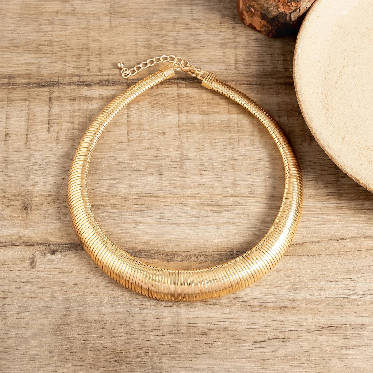 Exaggerated Big Chunky Heavy Metal Choker Necklace for Women Trendy Thick Collar on Neck Fashion Jewelry Accessories Female 250716
