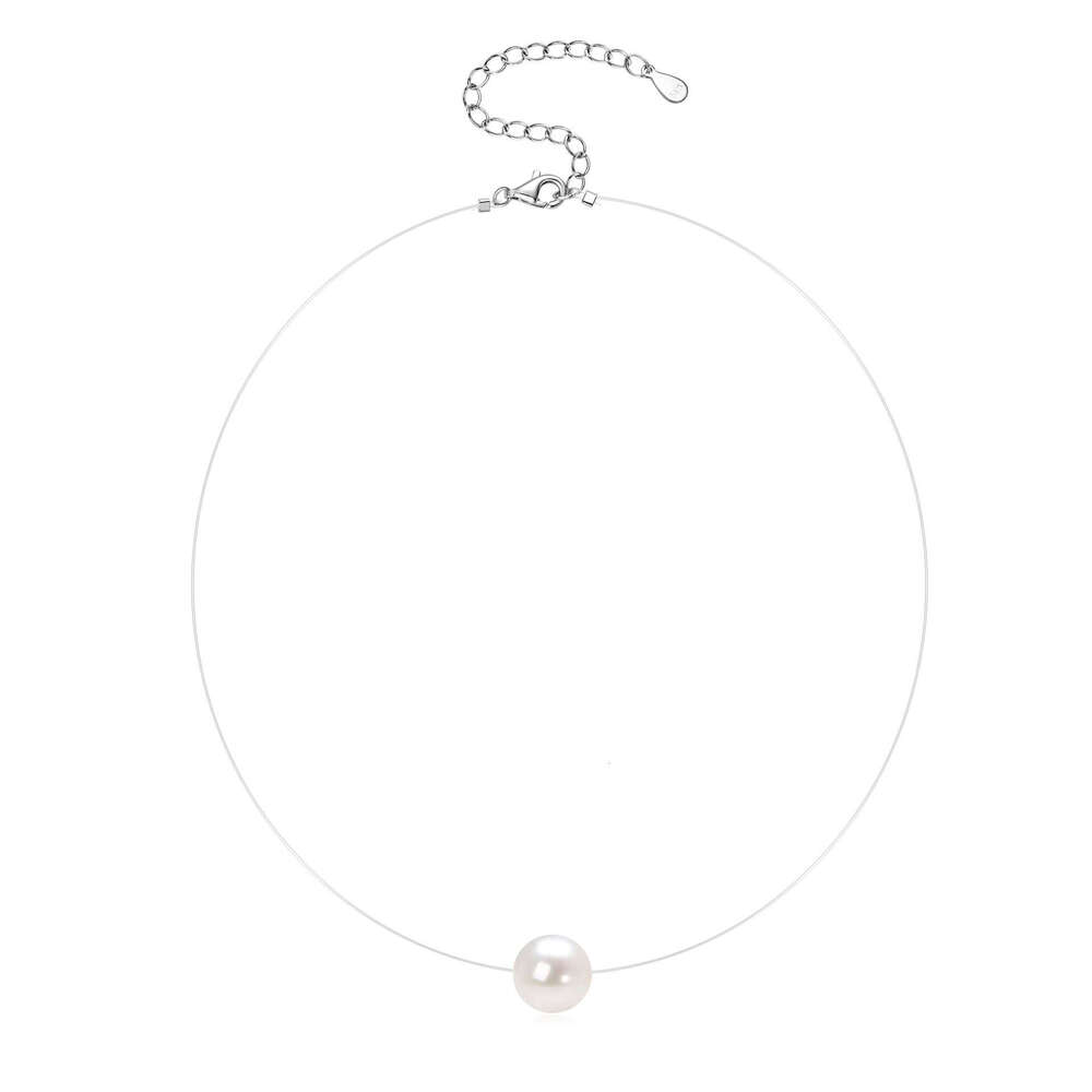 Natural Freshwater Pearl Collarbone Necklace For Women, Teardrop Invisible Pendant, Tiktok Internet Celebrity Be9