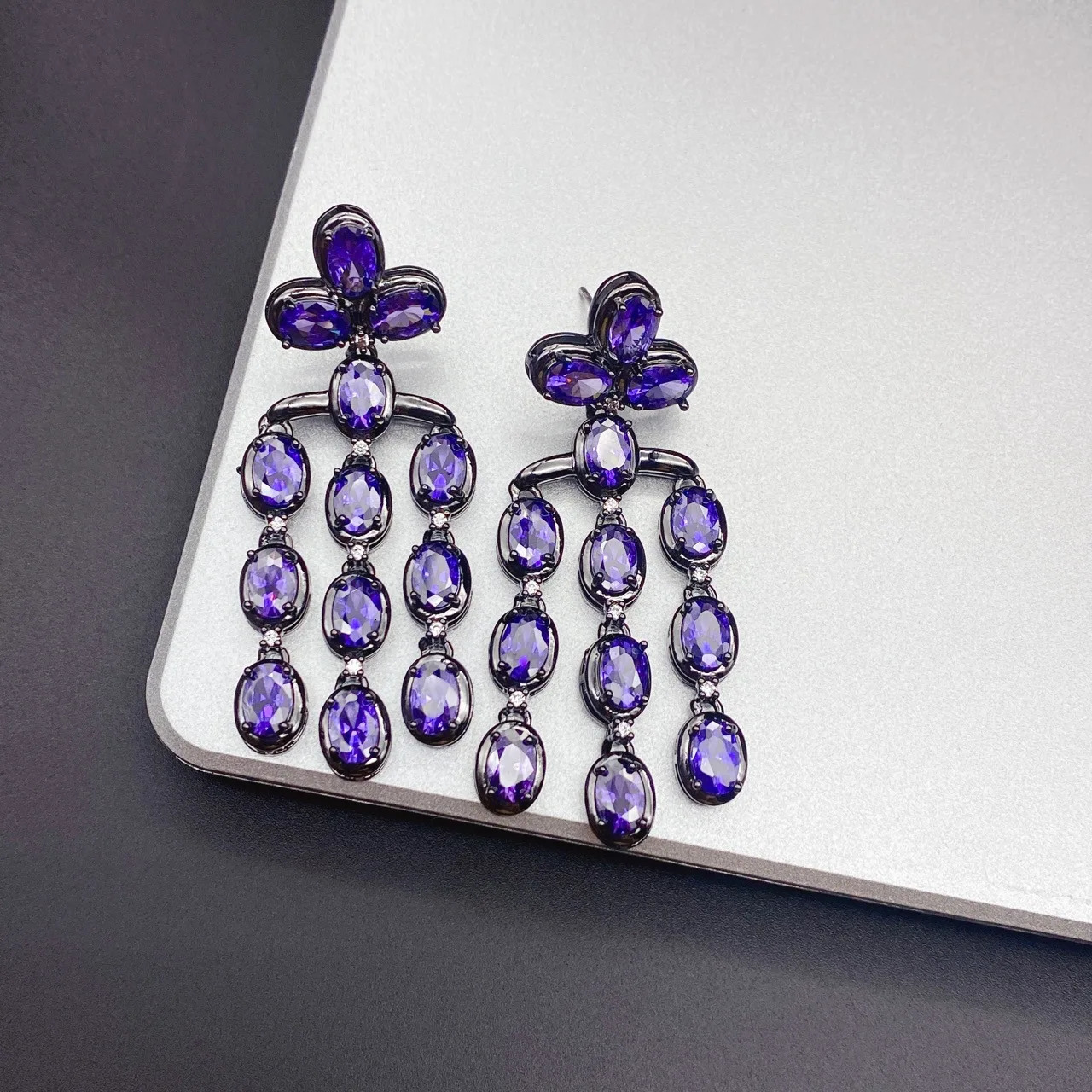 Bilincolor Cubic Zirconia Trendy Cute Tassel Summer Earring for Women 250716