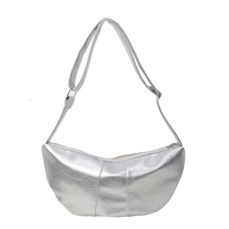 Women Crescent Shoulder PU Leather Dumpling Crossbody Large Capacity Half Moon Everyday Purse Ladies Daily Bag