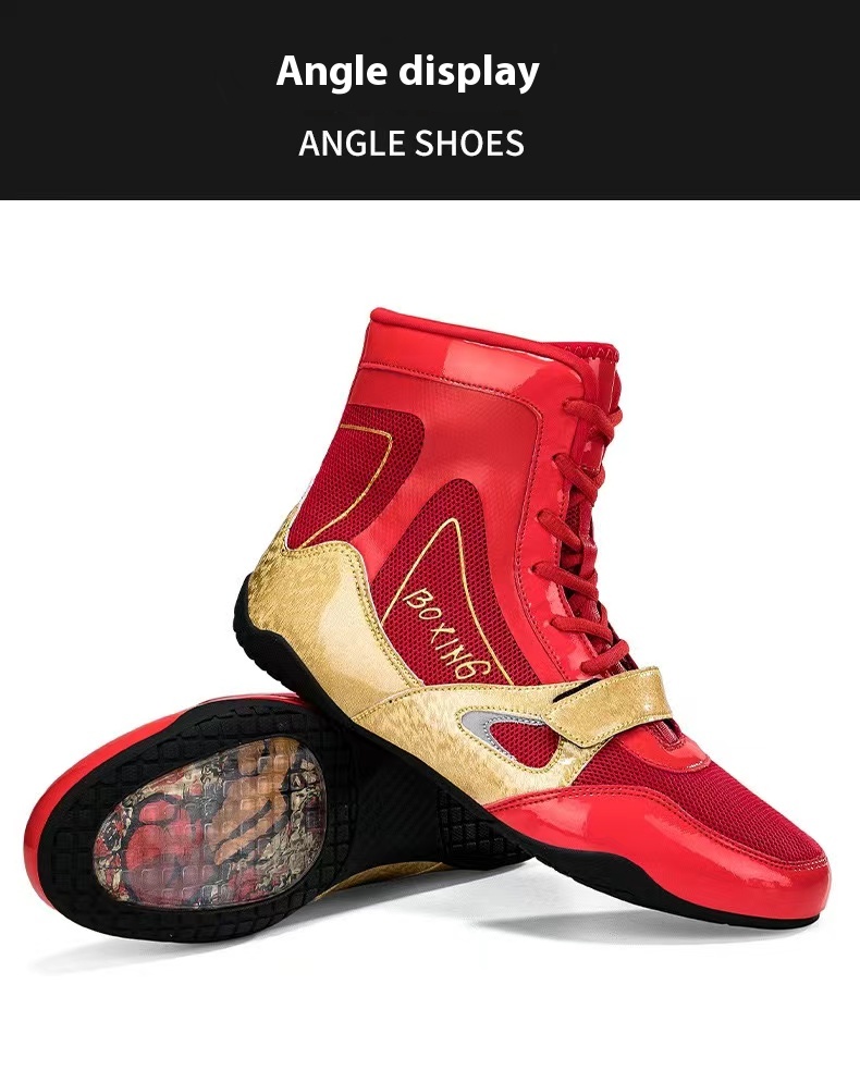 Boxing shoes Sanda shoes Fighting indoor squat training shoes Wrestling shoes wear-resistant non-slip lightweight large size 47