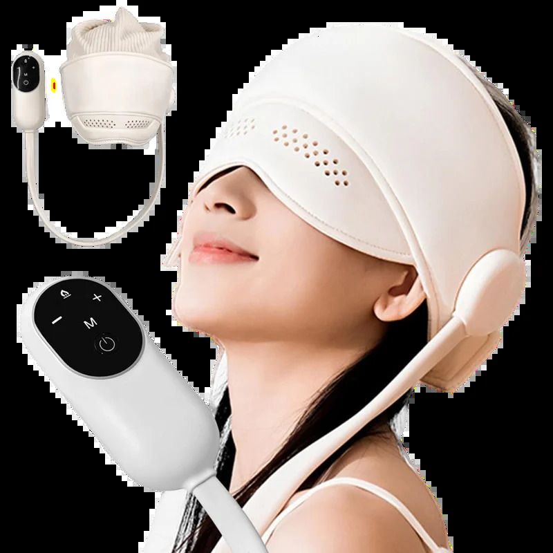 Air Pressure Head Massager 6 Air Bag Electric Scalp Eye Massager 3 Heat Modes for Sleep Improvement Stress Relief 250716