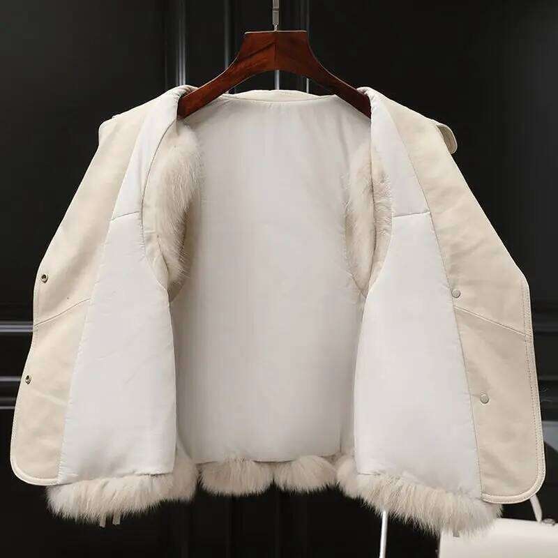 Designer Clothing Women's Fur Coat 2025 Autumn Winter Vest New Clothing Collection Spliced Fashion Fashion