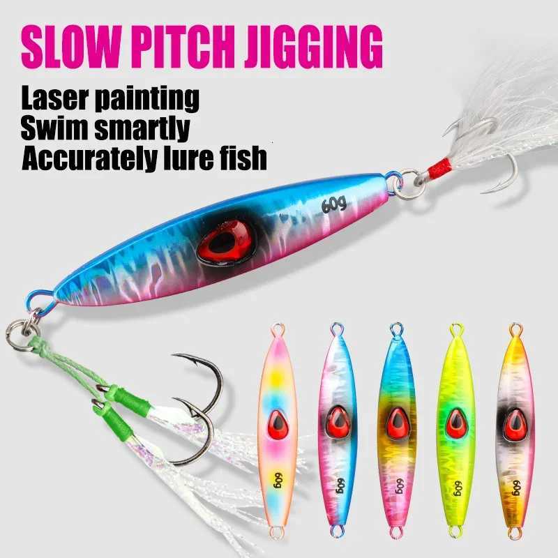 1Pcs Jigging Lures 40g 60g 80g Metal Jig Sinking Pitch Biomimetic Fish Iron Plate Bait Boat Fishing Sea Fishing Mackerel Tuna Z250717