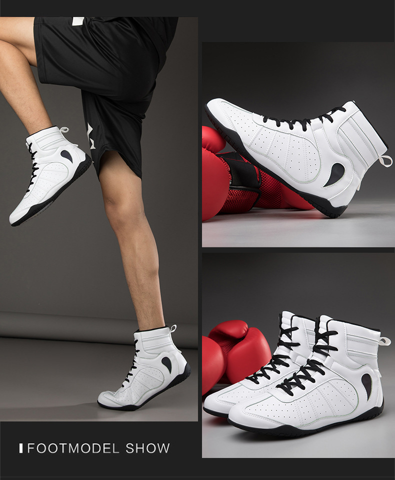 Boxing shoes Sanda shoes Fighting indoor squat training shoes Wrestling shoes breathable wear-resistant large size 47
