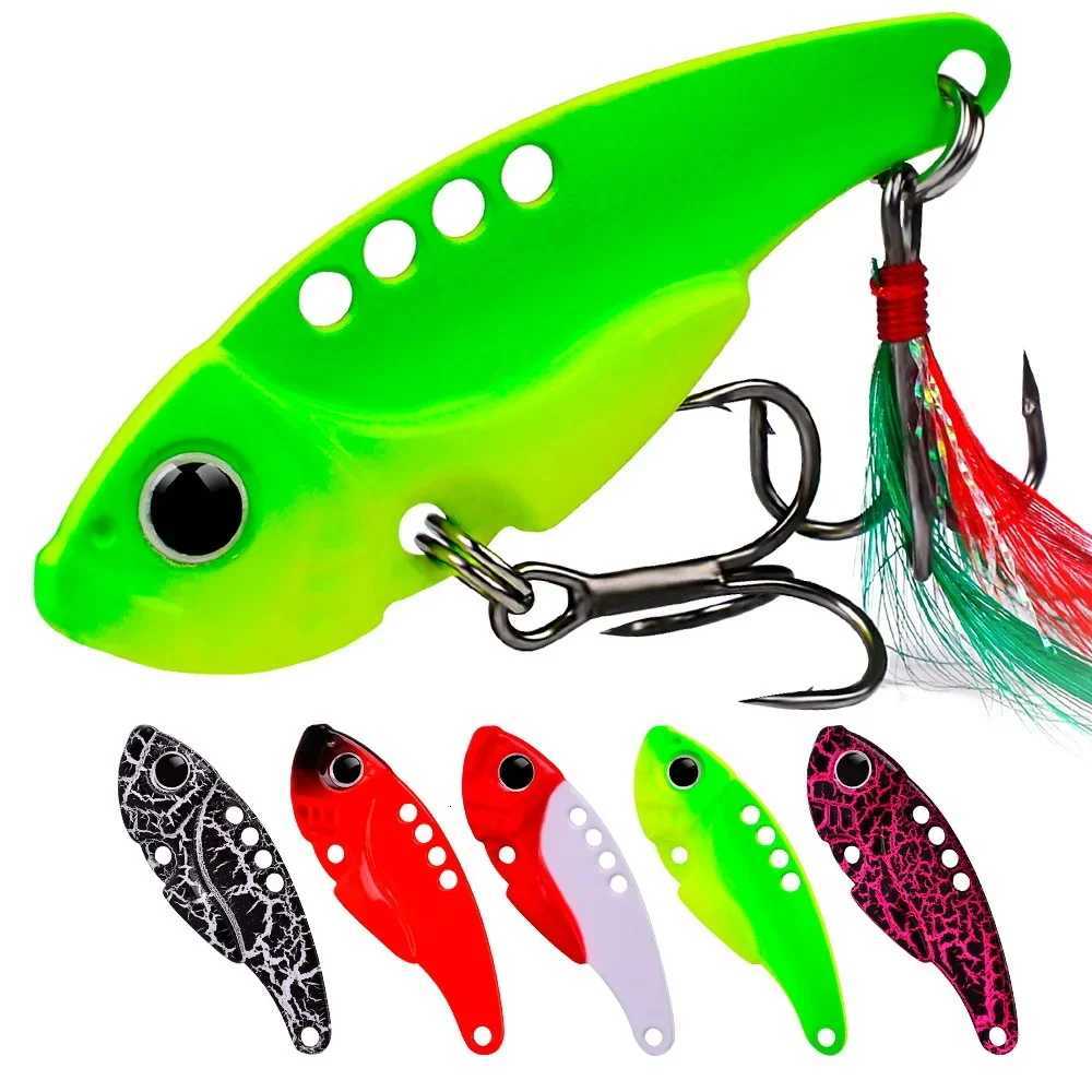 Spoon For Pike 50mm 10.5g 8 Color With TrebLE Hook Spoon WobbLE Metal Hard Bait Vib SpooNBAit Fishing TackLE Lures Z250717