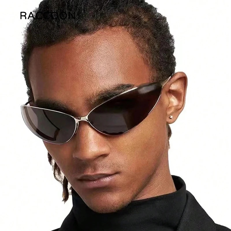 Vintage Metal Frame Polarized Sun Glasses Men Sexy Cat Eye Y2k Sunglasses Women Outdoor Retro Shades s 250716
