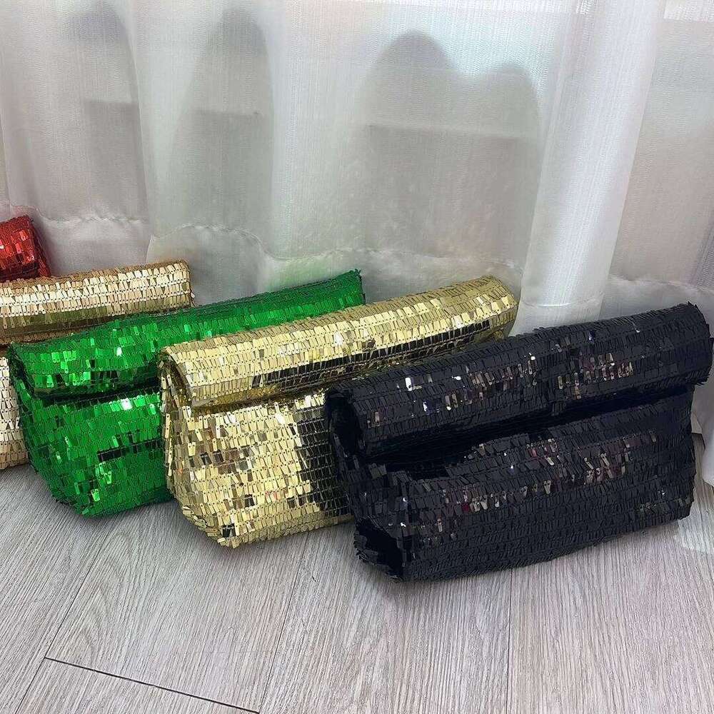 Fashion Sequins Crossbody Simple Women's Tote Underarm Shoulder Bag Evening Clutch Party Handbag Wallet Gold