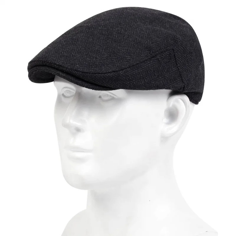Character grid style beret hats fashion outdoor windproof cold hat mens and womens universal cap cotton warm caps 250716