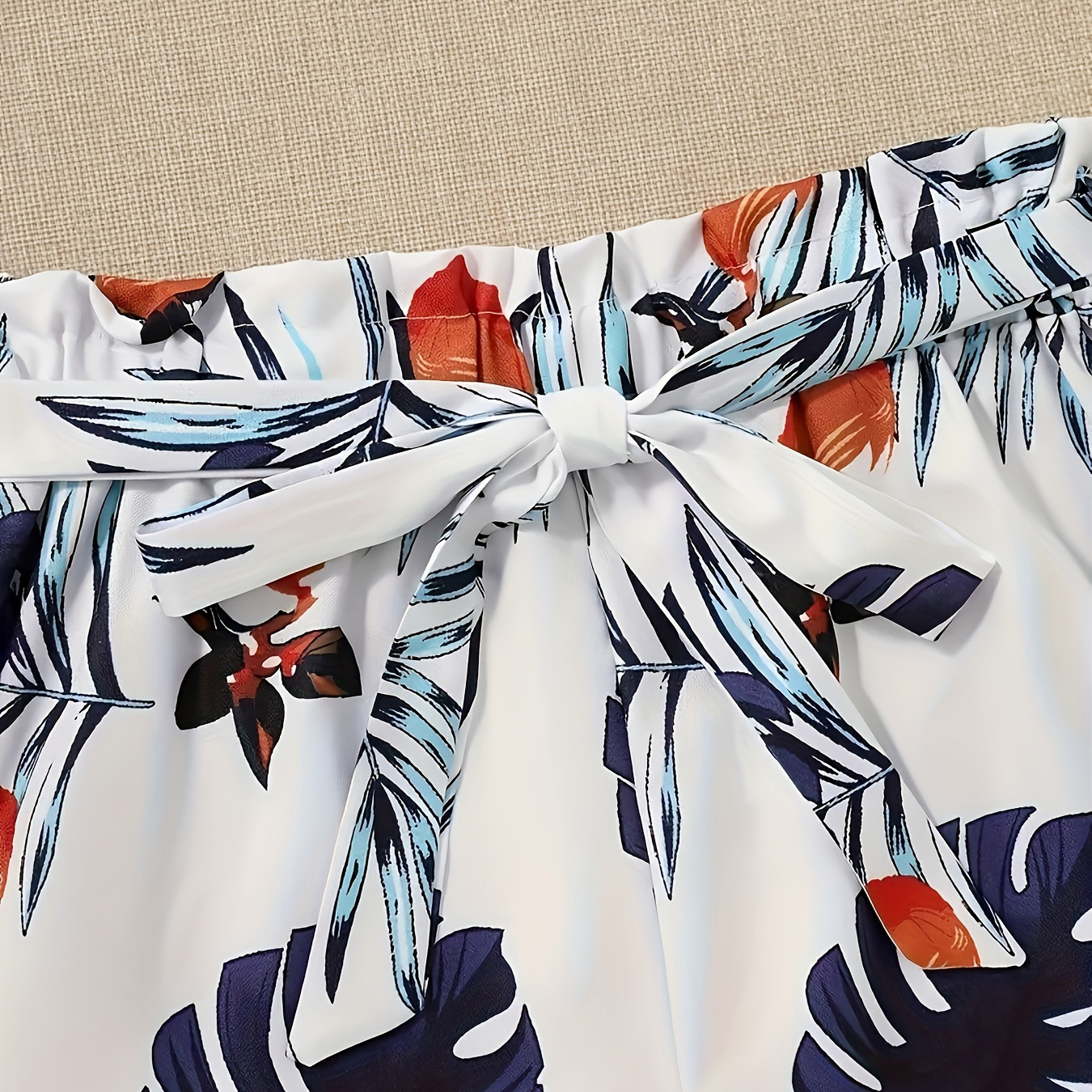 Summer New Beach Style Versatile Camisole Top with Printed Shorts Women's Two-Piece Set