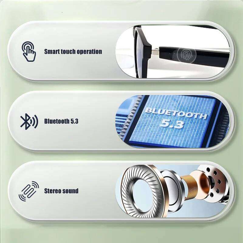 LIGE Fashion AI Glasses Voice Assistant Bluetooth Call Playing Music Men Women Smart Sunglasses Camera Control