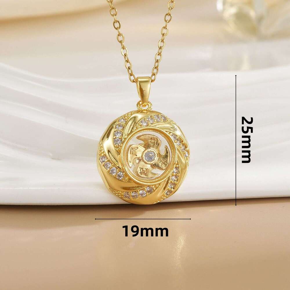 Hot Selling Thai Style Revoing Necklace For Women Fashionable Versatile High-End Titanium Steel Jewelry 0A3