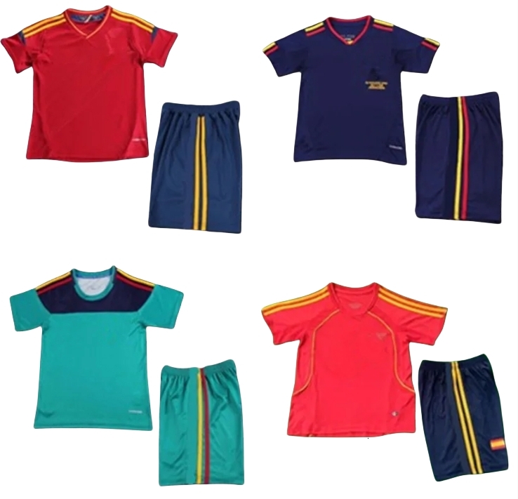 kids Retro football kits 2010 Spain soccer Jerseys 2008 Camiseta de futbol PUYOL PIQUE TORRES CASILLAS XAVI Hierro Caminero Iniesta 16-28