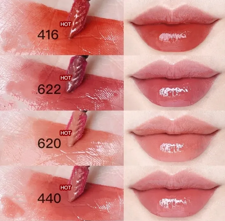 Brand Makeup Embossed Black Tube Heart-shaped Lip Gloss Red Matte And Lustre Lipstick Rouge A Levres 5.5ML Lips Cosmetic