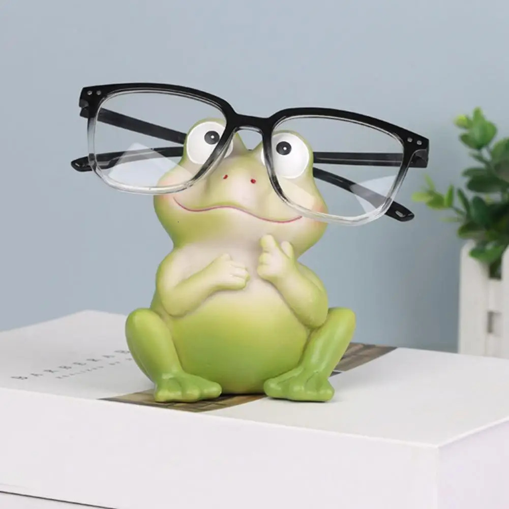 Glasses Display Stand Resin Frog Glasses Holder Eyeglass Display Stand Figurine Desktop Decoration Sunglasses Keeper Spectacle 250716