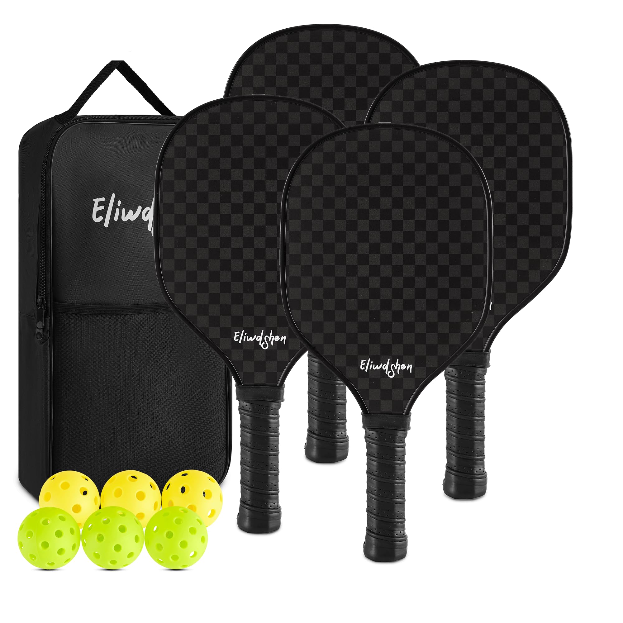 Pickleball Paddles Set - 9 - Ply Basswood, Competition - Standard Size, Cushioned Non - slip Handle Premium Pickleball Paddles