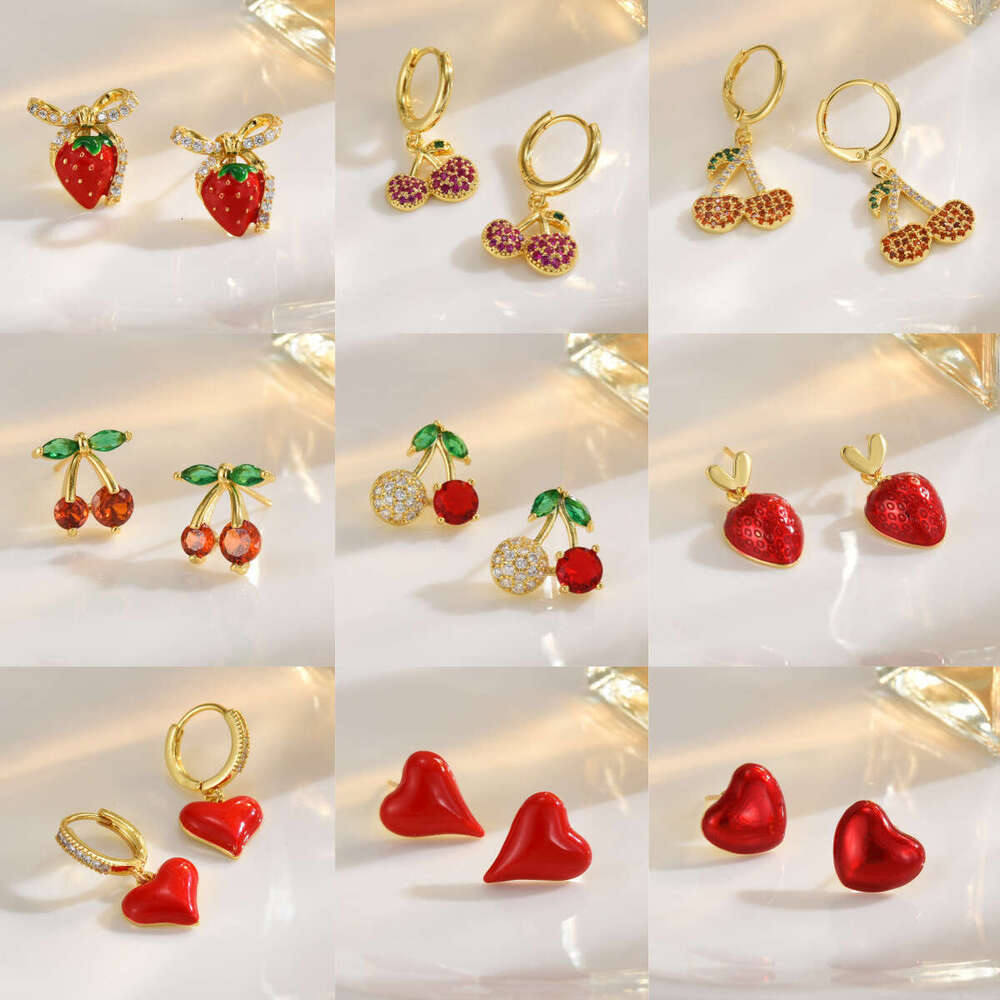 Circle Copper Gold Plated Niche High Fashion Simple Style Elegant Earrings Pendants Ear Jewelry C0b