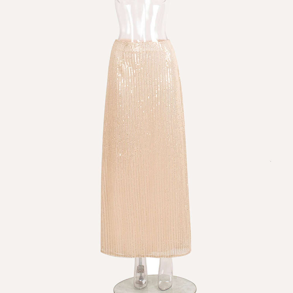 New Women's Street Fashion Long Sexy Hot Girl Sequin Midi Skirt B5