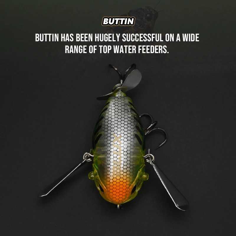 BLUX Micro BUTTIN Pompadour Topwater Crawler 6.5G Wobbler Noisy Fishing Lure Crankbait Freshwater Bass Perch Artificial Bait Z250717