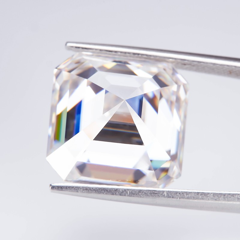 Wholesale Asscher Cut Loose Moissanite 3*3mm-12*12mm DEFGH Clarity VVS1 GRA Certification Lab Created Moissanite for Engagement Ring Making